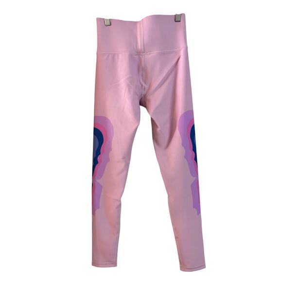 NWT Terez Women’s Psychedelic Butterfly Duoknit Leggings Pink Size Small - Picture 1 of 7